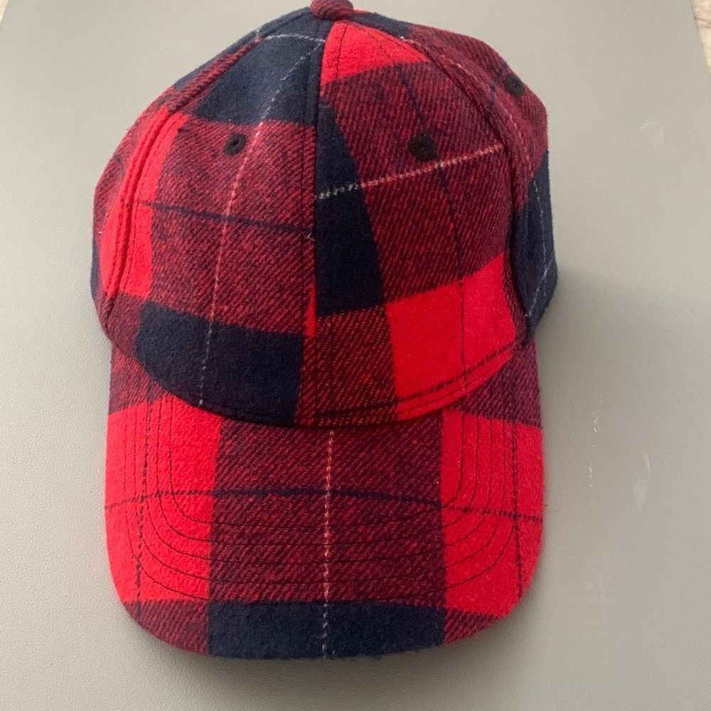 Red  Plaid Buffalo Check Hat